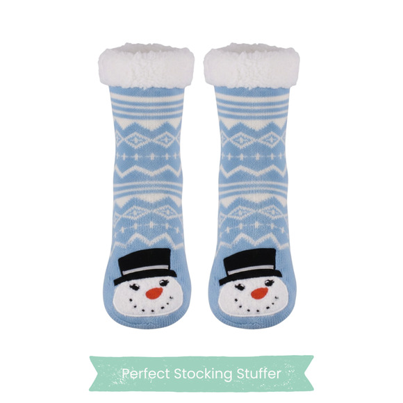 Charter Club Snowman Slipper Socks – Blue & White - TWO pairs - Picture 2 of 5